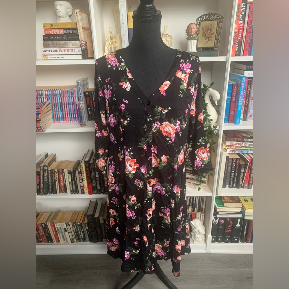 Torrid Challis Floral Shirtdress